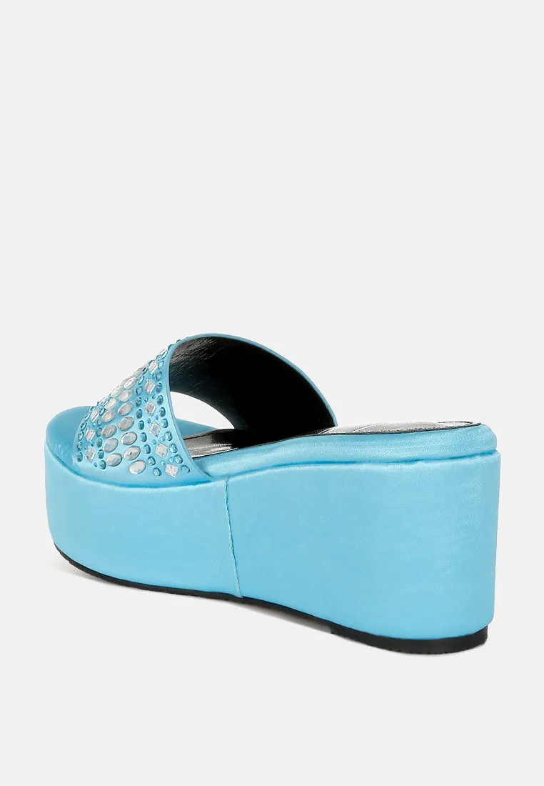 Batanga Diamante & Rhinestone Detail Stylish Flatforms