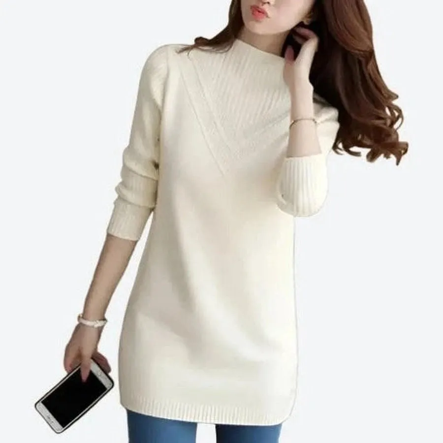 Chic Ribbed Knit Turtleneck Sweaters