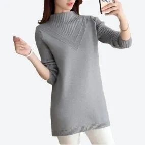 Chic Ribbed Knit Turtleneck Sweaters