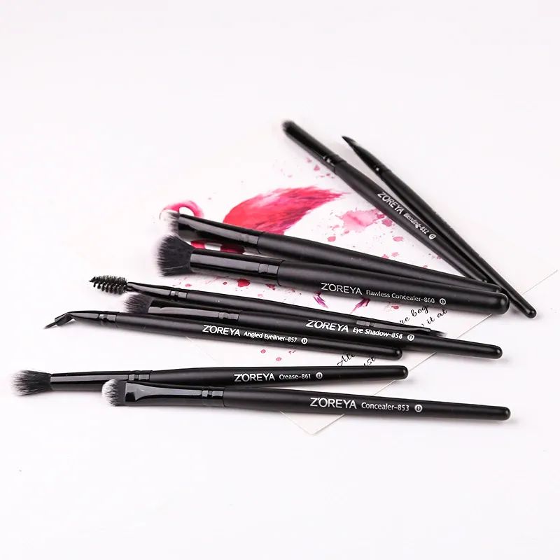 Classic Black Makeup Brush Set - 7/9/15PCS