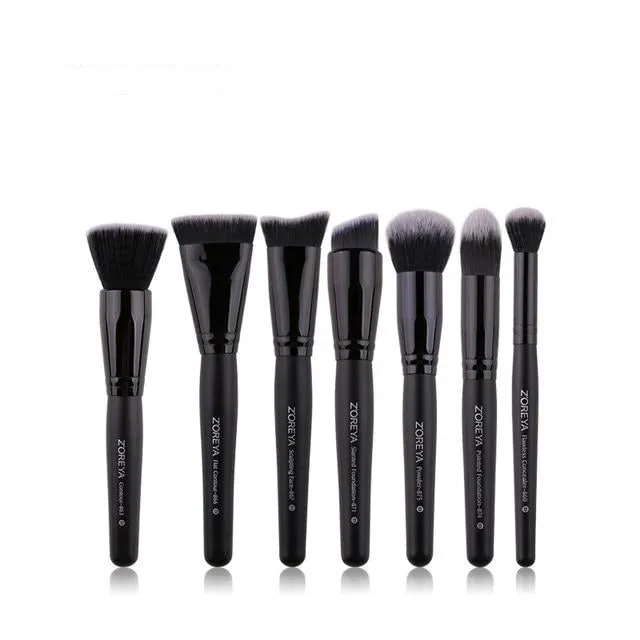 Classic Black Makeup Brush Set - 7/9/15PCS