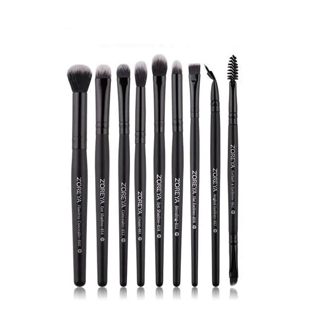 Classic Black Makeup Brush Set - 7/9/15PCS