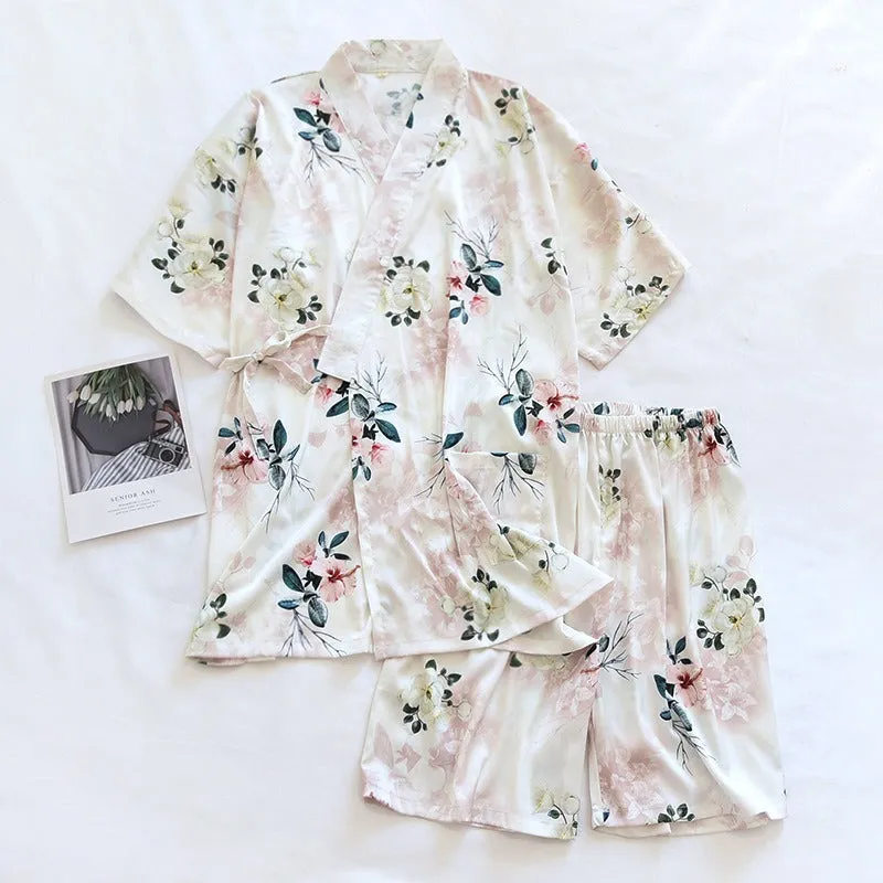 Comfortable Short-Sleeved Chiffon Pajamas