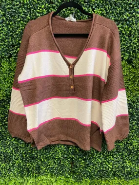 Cozy Camel Stripe Sweater