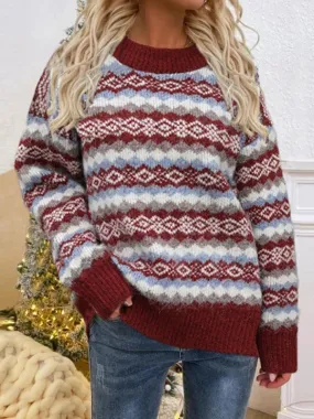 Cozy Long Sleeve Christmas Sweater for Women with Trendy Design