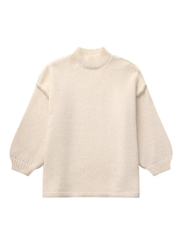 Cozy Oversized Jumper with Exposed Seams