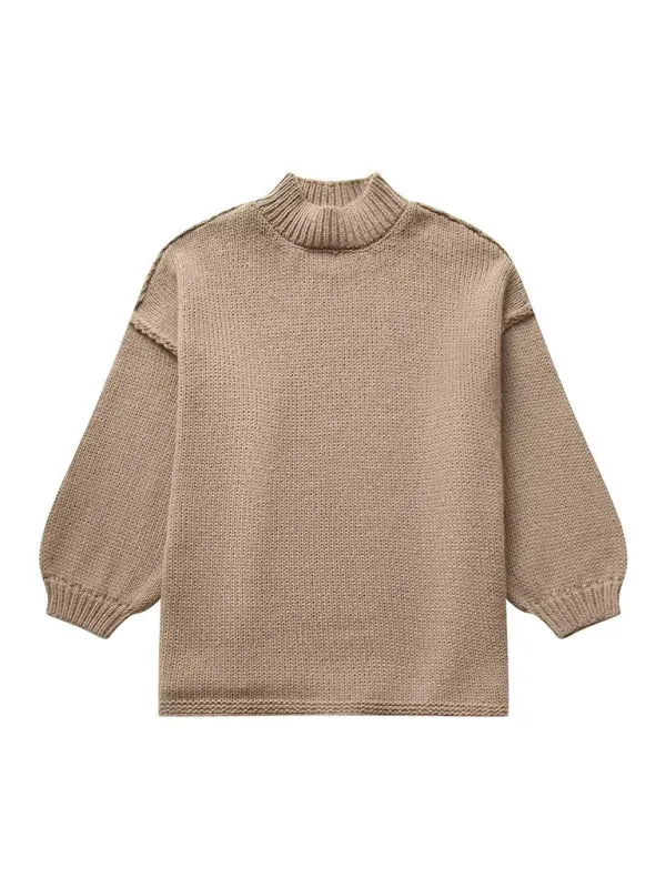 Cozy Oversized Jumper with Exposed Seams