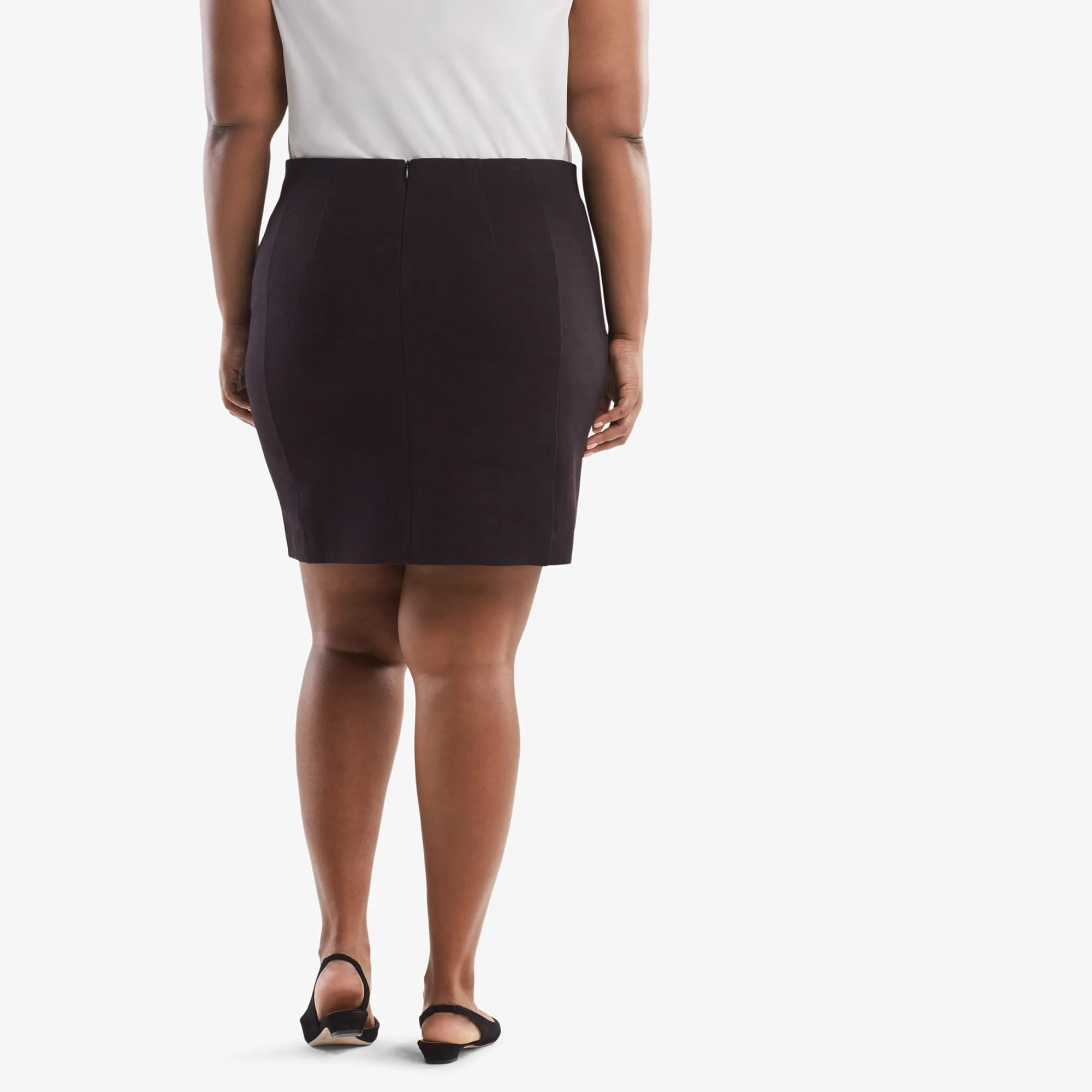 Crosby Skirt - Textured Ponte :: Lava