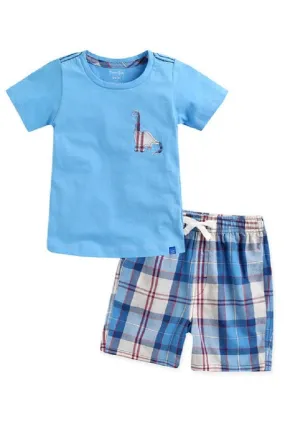 Denver Blue Short Sleeve Tee & Shorts Set