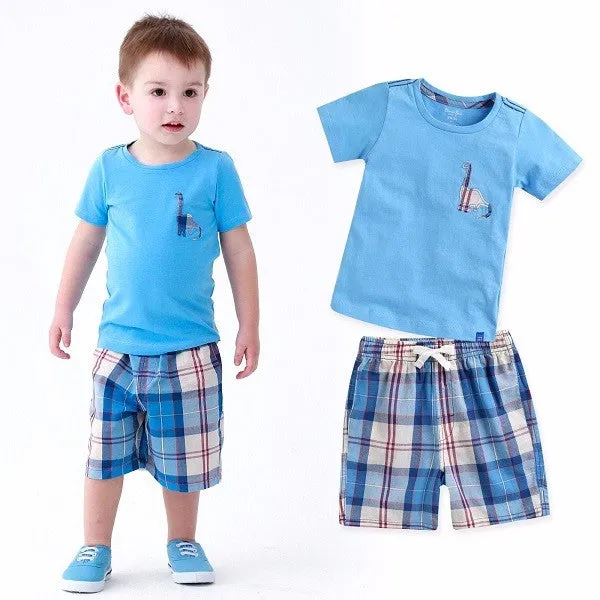 Denver Blue Short Sleeve Tee & Shorts Set