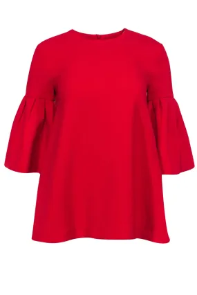 Edit - Red Bell Sleeve Shirt Sz XS