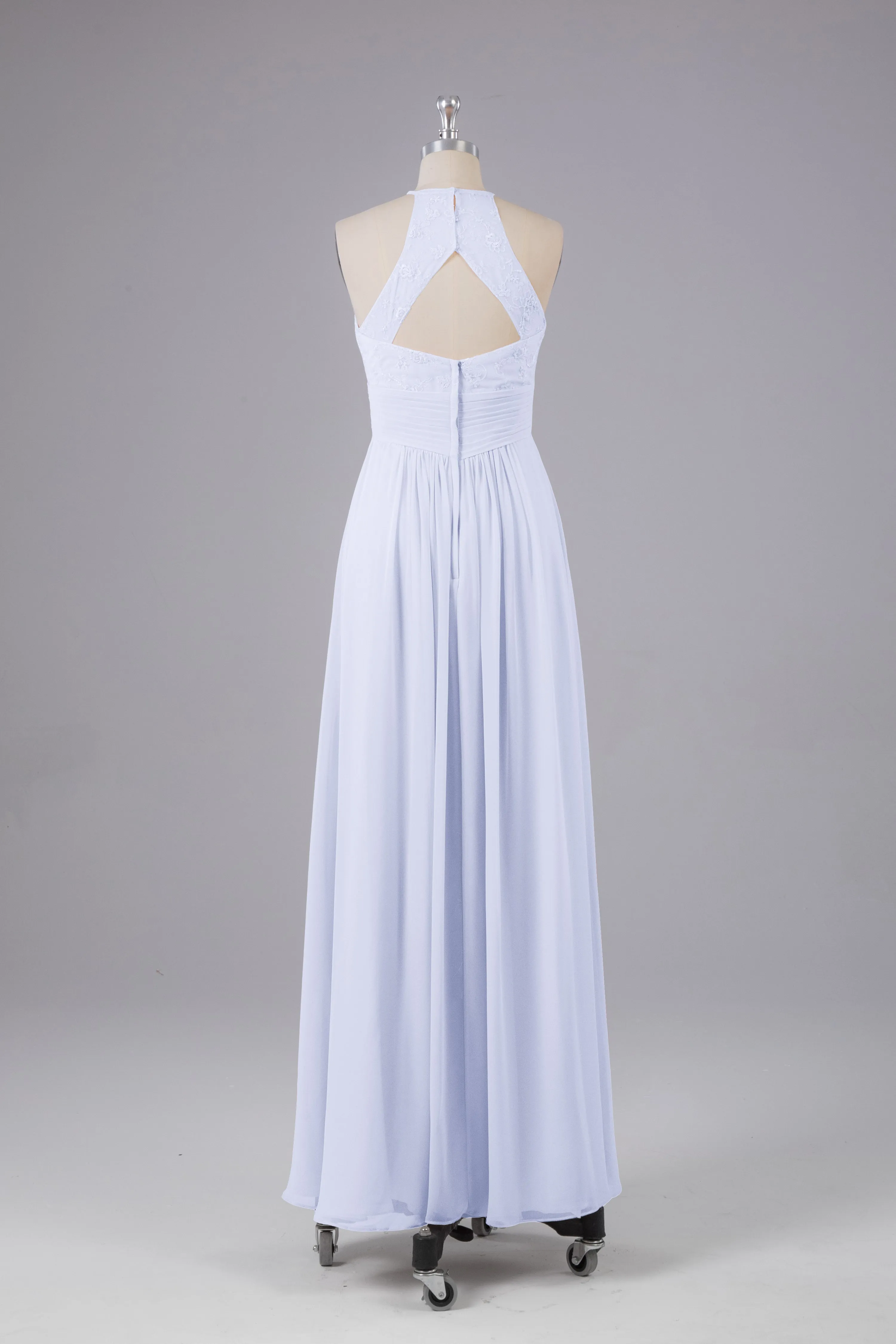 Elegant Halter Keyhole Chiffon Bridesmaid Dresses