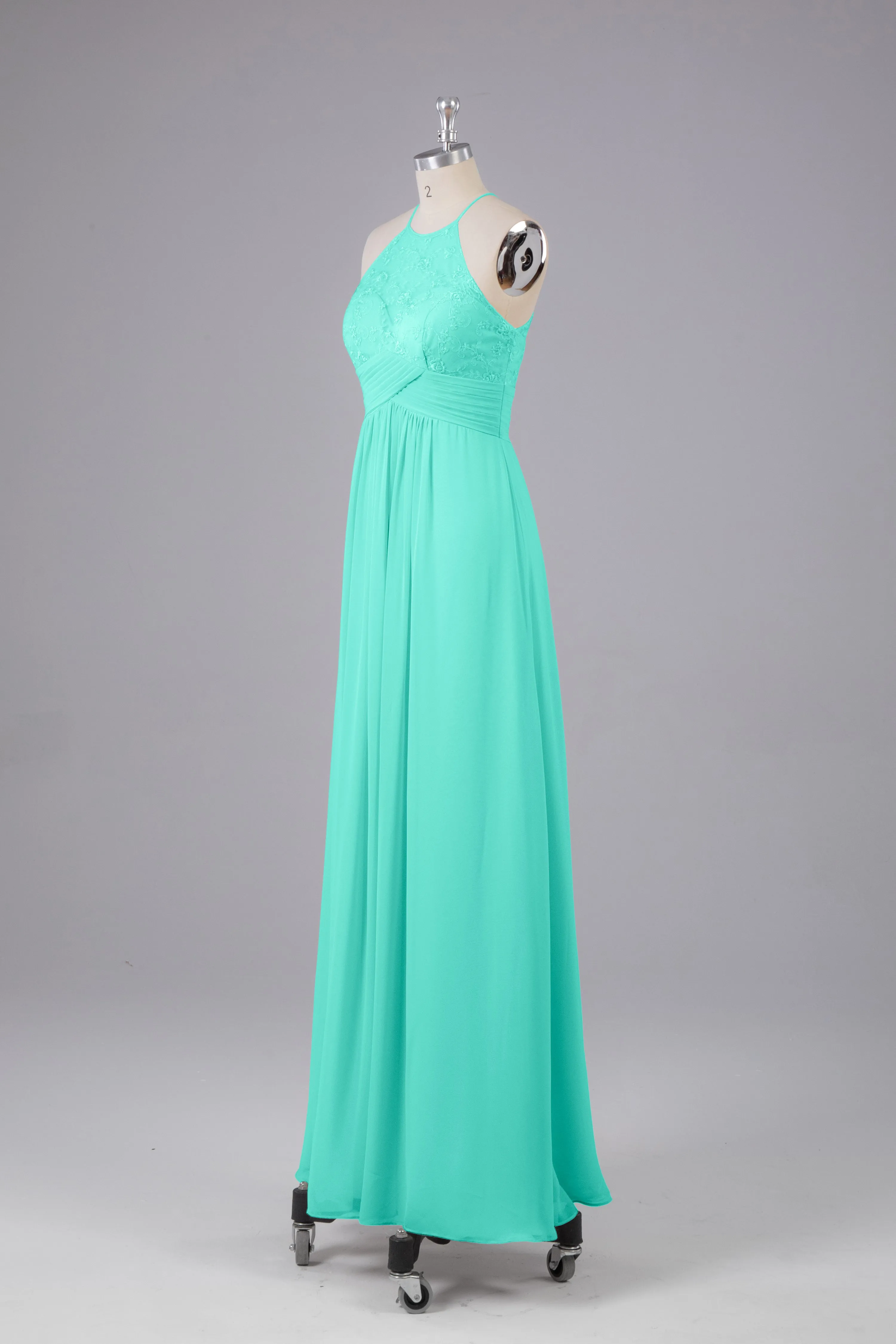 Elegant Halter Keyhole Chiffon Bridesmaid Dresses