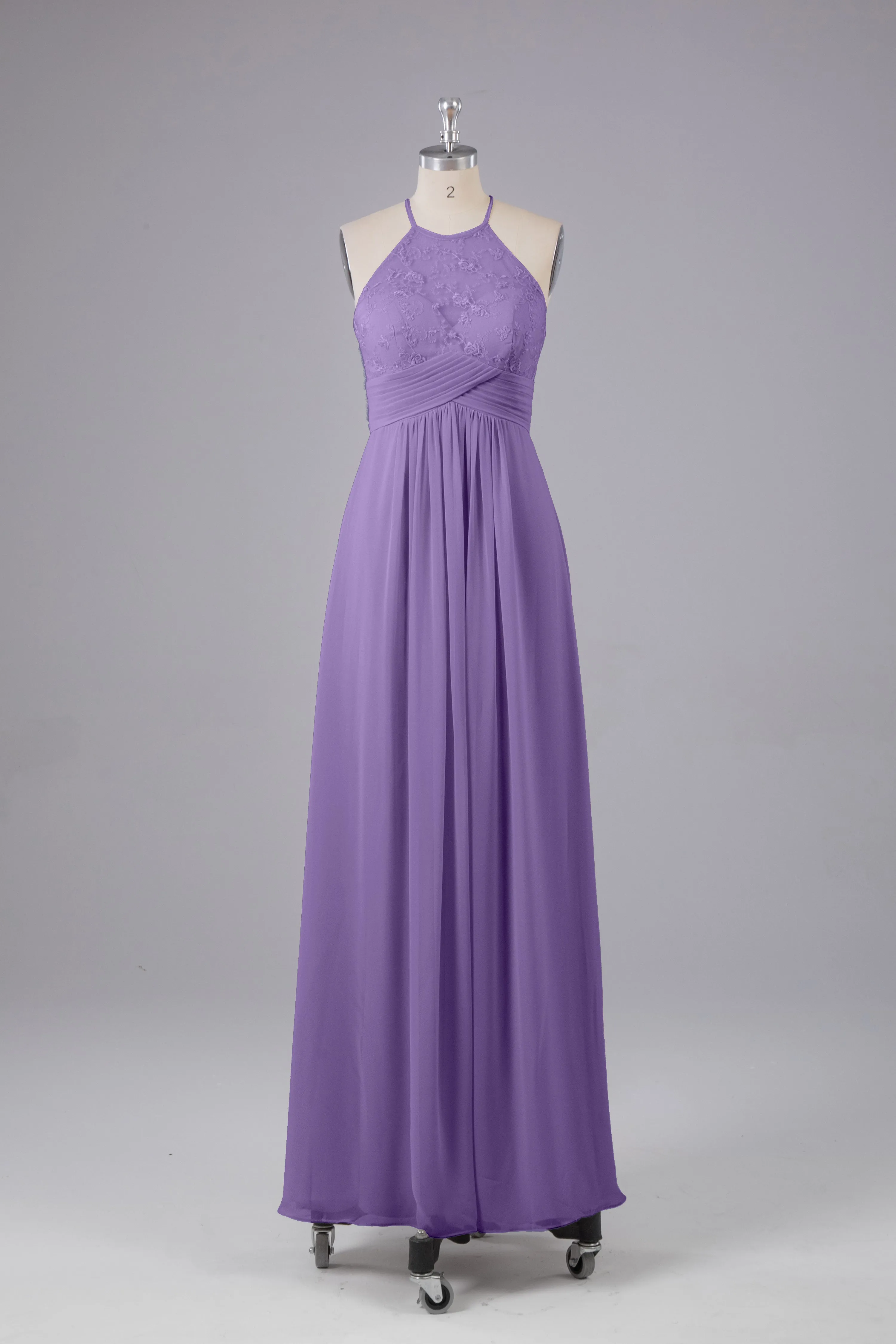 Elegant Halter Keyhole Chiffon Bridesmaid Dresses