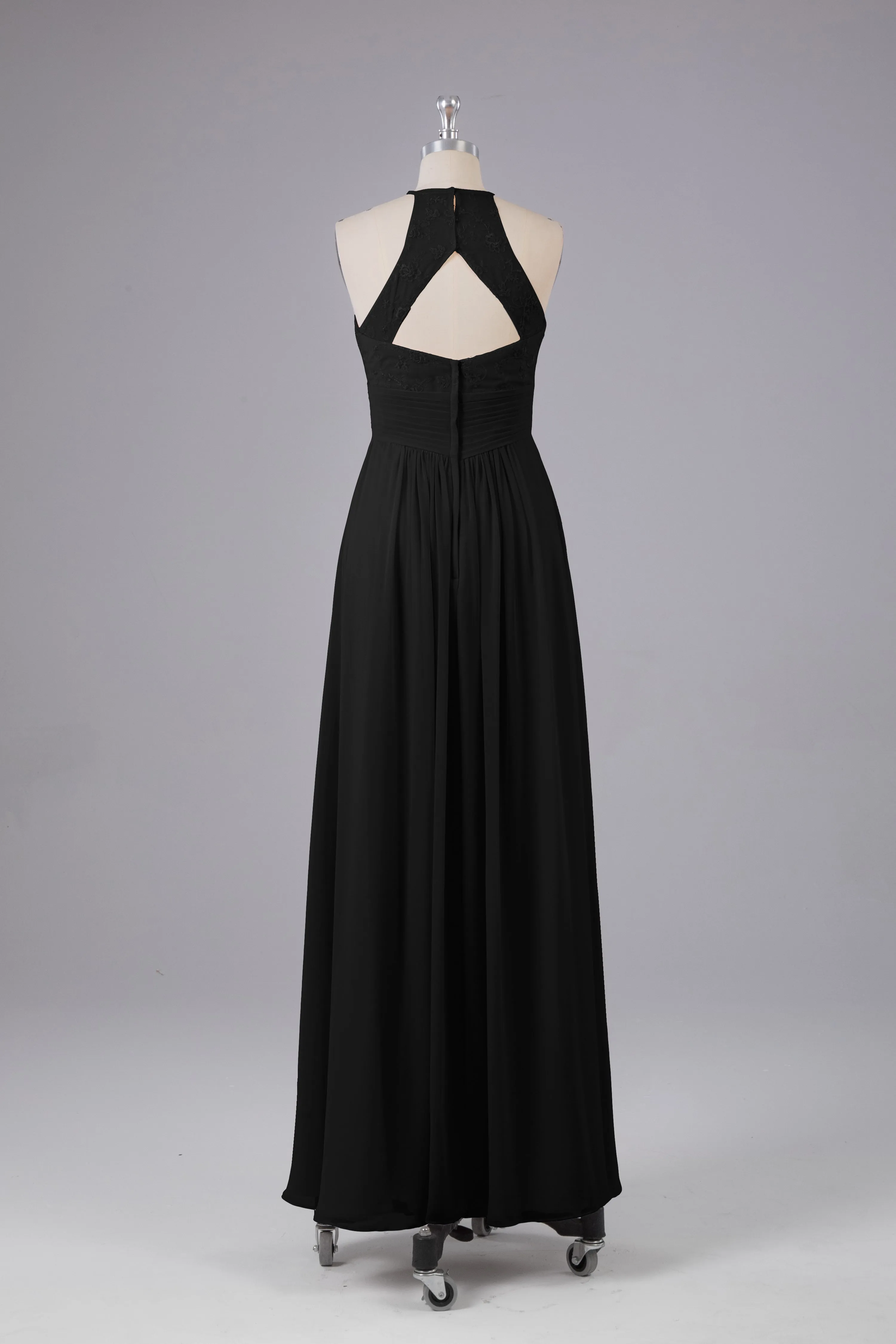 Elegant Halter Keyhole Chiffon Bridesmaid Dresses