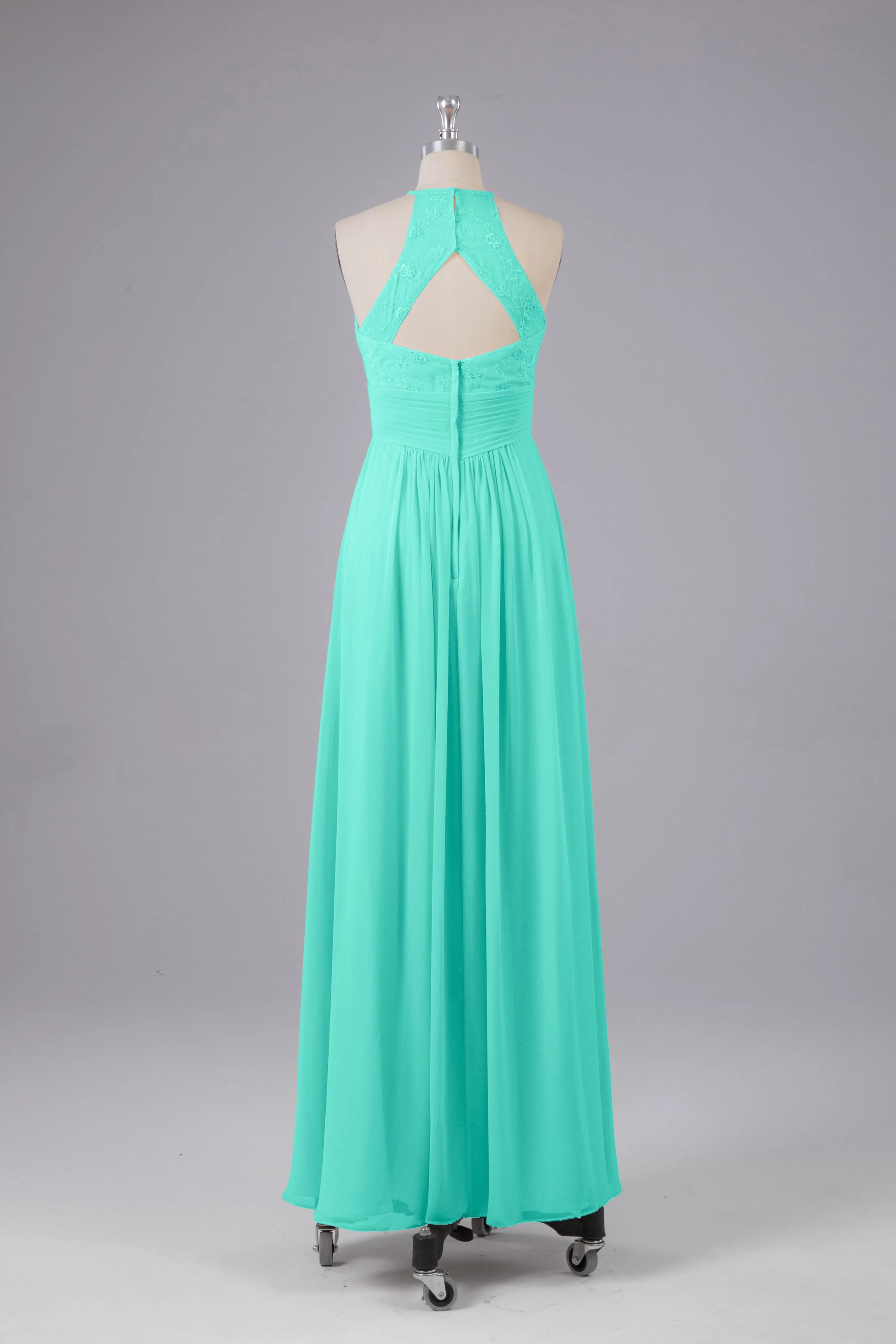 Elegant Halter Keyhole Chiffon Bridesmaid Dresses