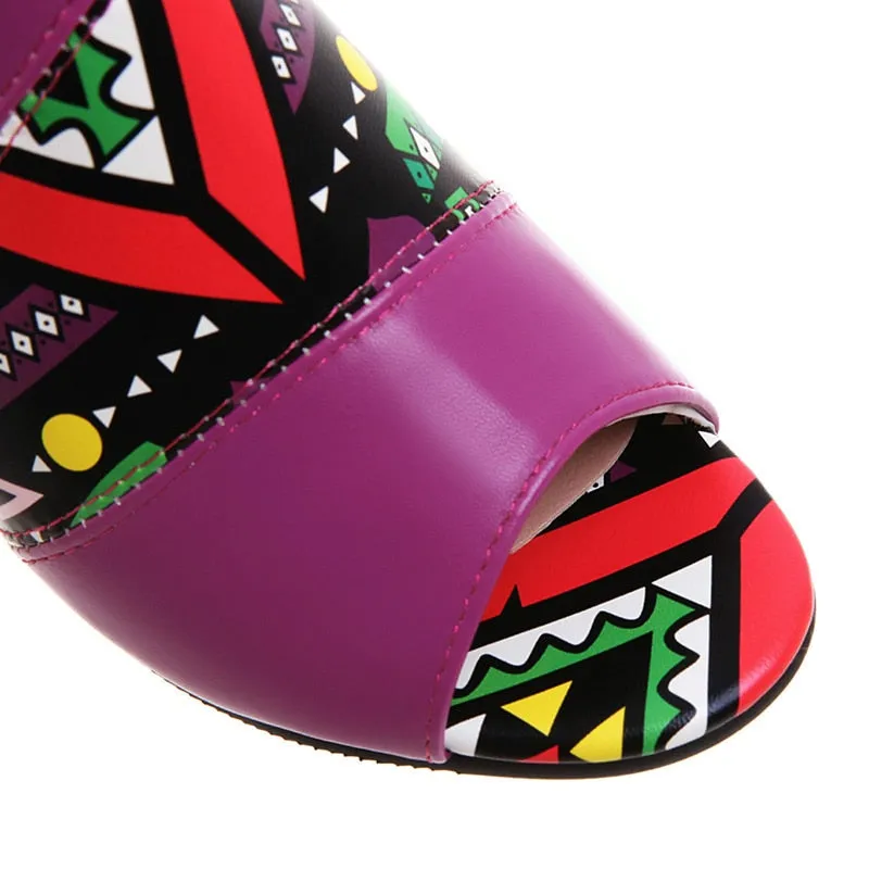 Ethnic Stylish Print Pumps