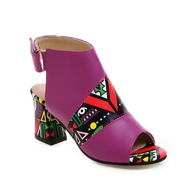 Ethnic Stylish Print Pumps