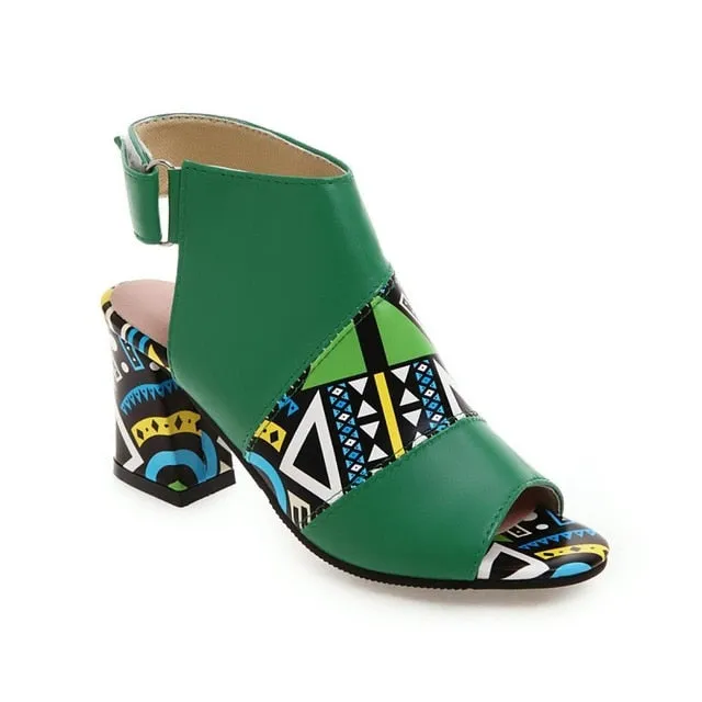 Ethnic Stylish Print Pumps