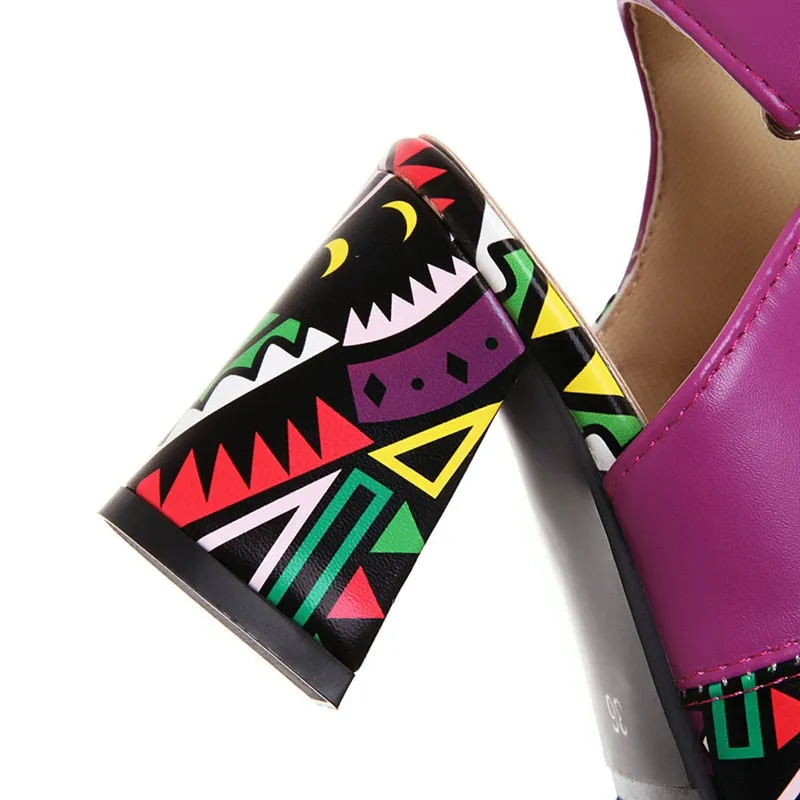 Ethnic Stylish Print Pumps