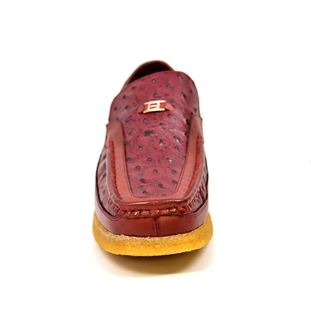 Harlem Ostrich Leather - Stylish and Comfortable Slip On Shoes