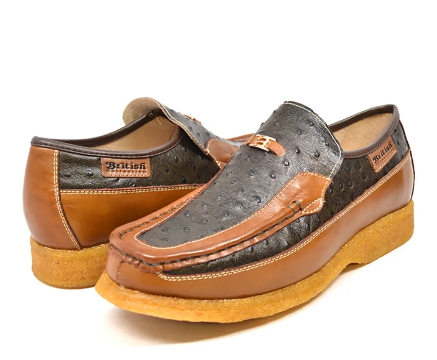 Harlem Ostrich Leather - Stylish and Comfortable Slip On Shoes