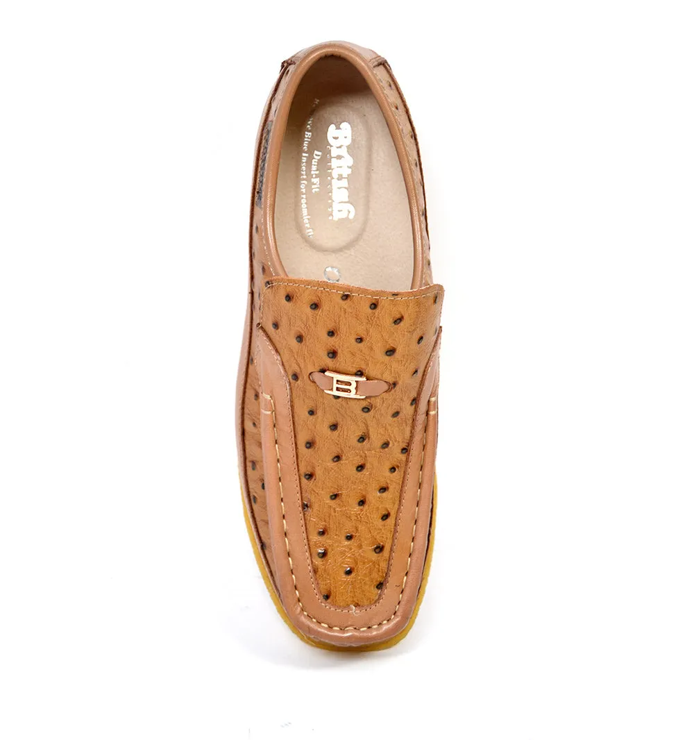 Harlem Ostrich Leather - Stylish and Comfortable Slip On Shoes