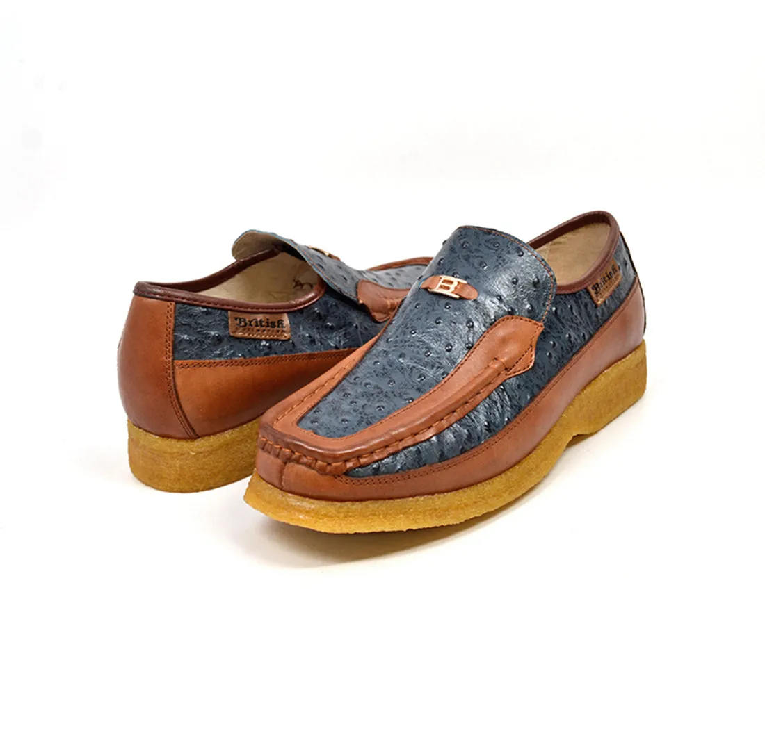 Harlem Ostrich Leather - Stylish and Comfortable Slip On Shoes