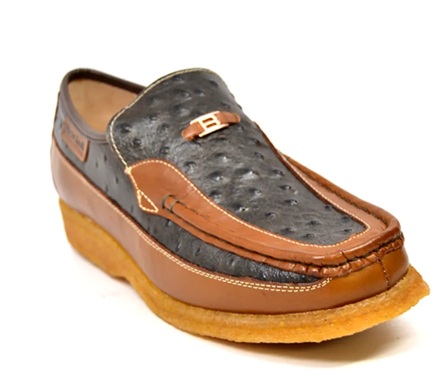 Harlem Ostrich Leather - Stylish and Comfortable Slip On Shoes