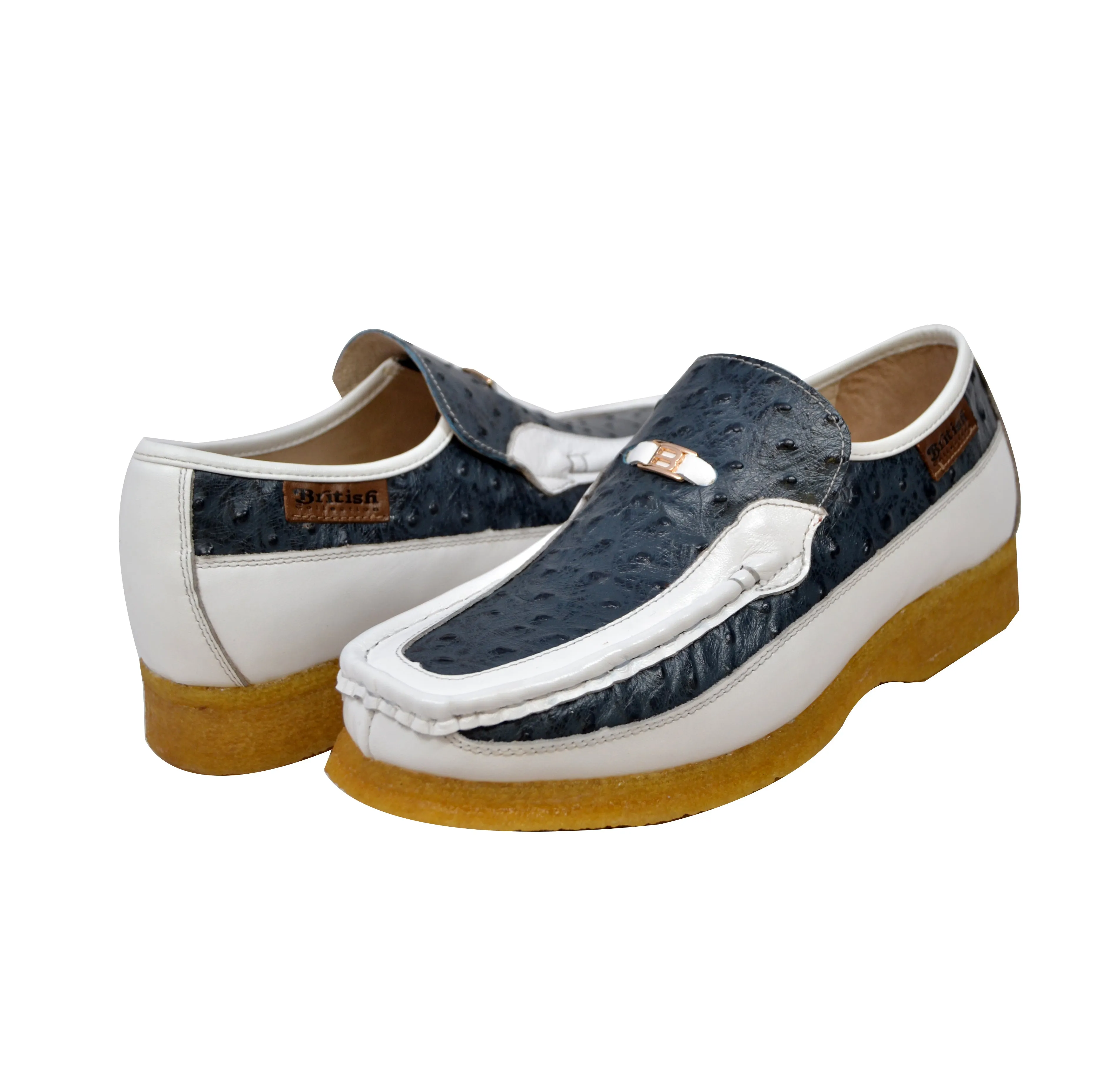 Harlem Ostrich Leather - Stylish and Comfortable Slip On Shoes