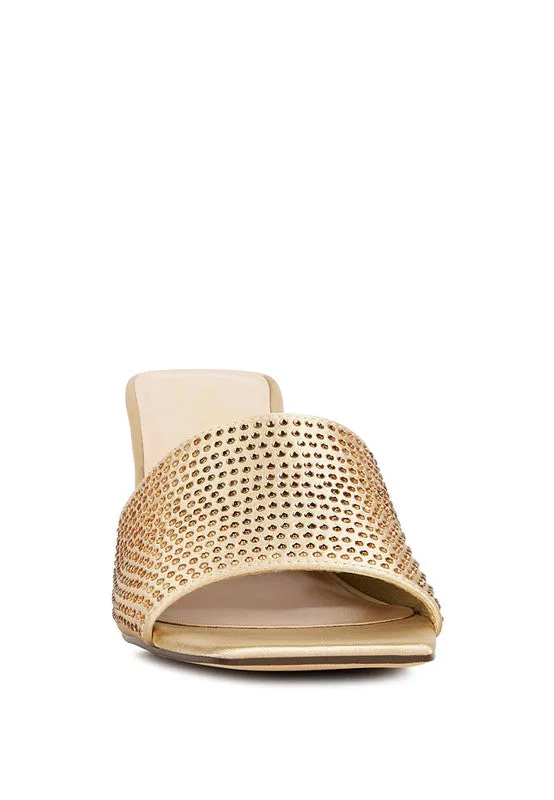 Heat it Up- Stylish Fashion Rhinestone Mules