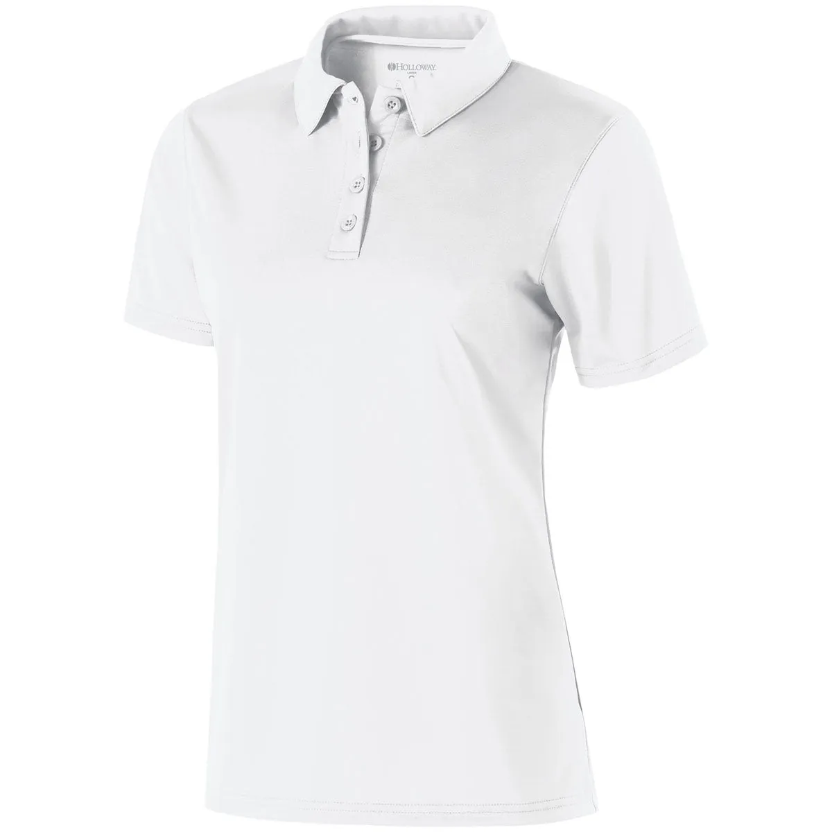 Holloway Women's White Textured Stripe Shift Polo