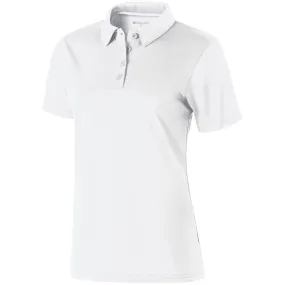 Holloway Women's White Textured Stripe Shift Polo