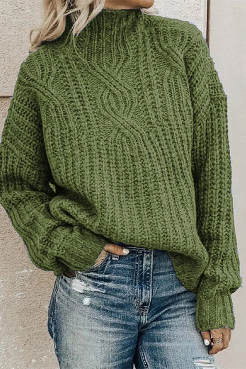 HUR1385 Cozy Cable Knit Sweater