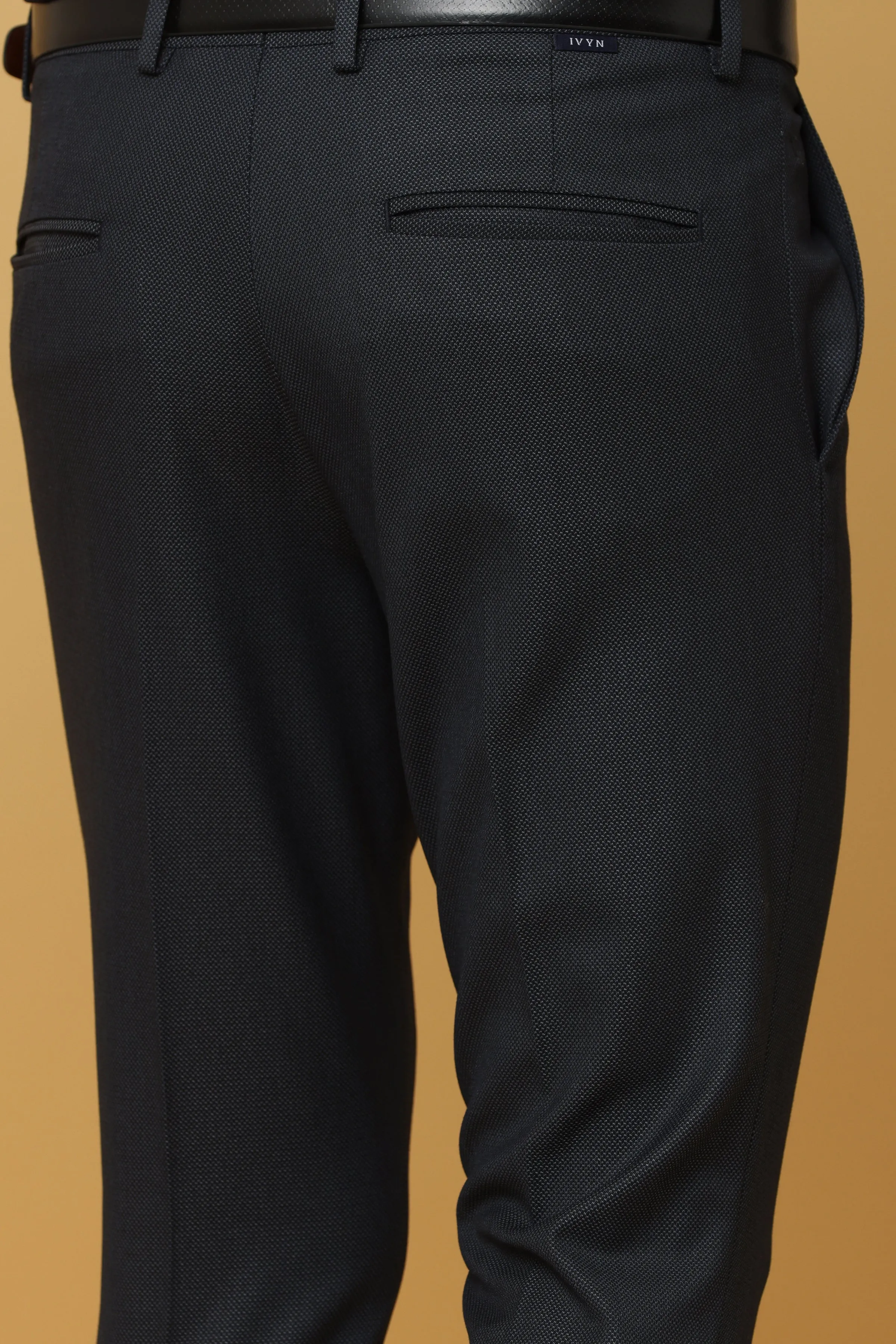 Ivyn legant Charcoal Blue Formal Trousers