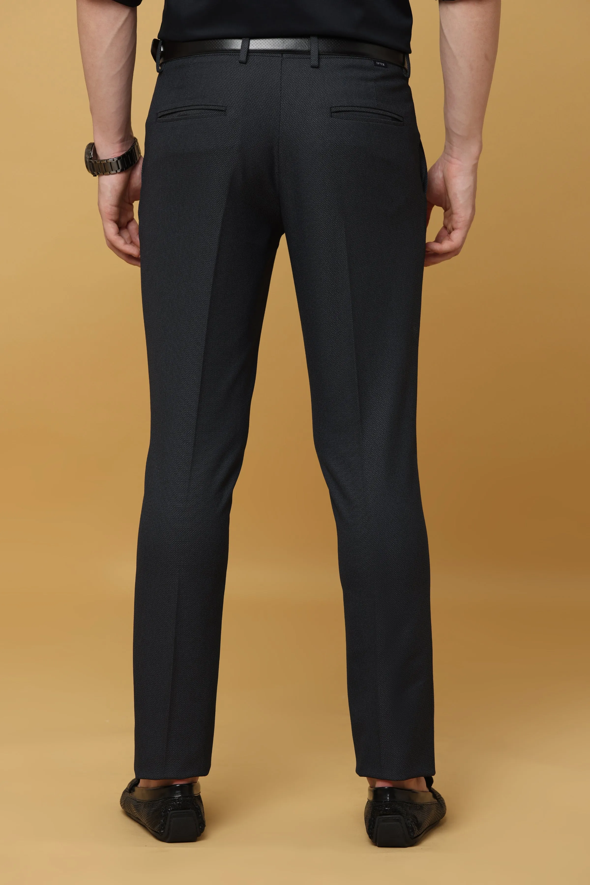 Ivyn legant Charcoal Blue Formal Trousers