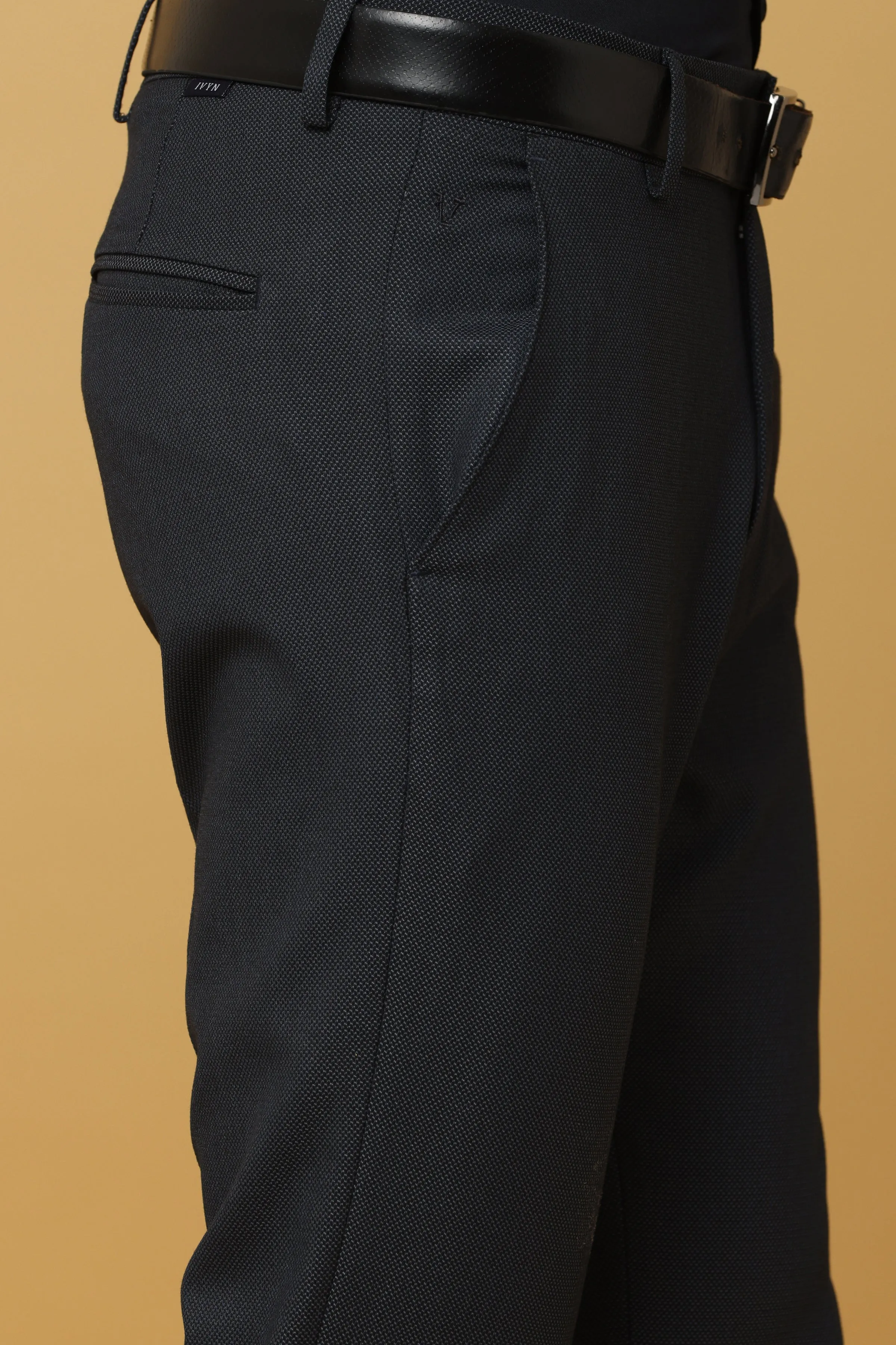 Ivyn legant Charcoal Blue Formal Trousers