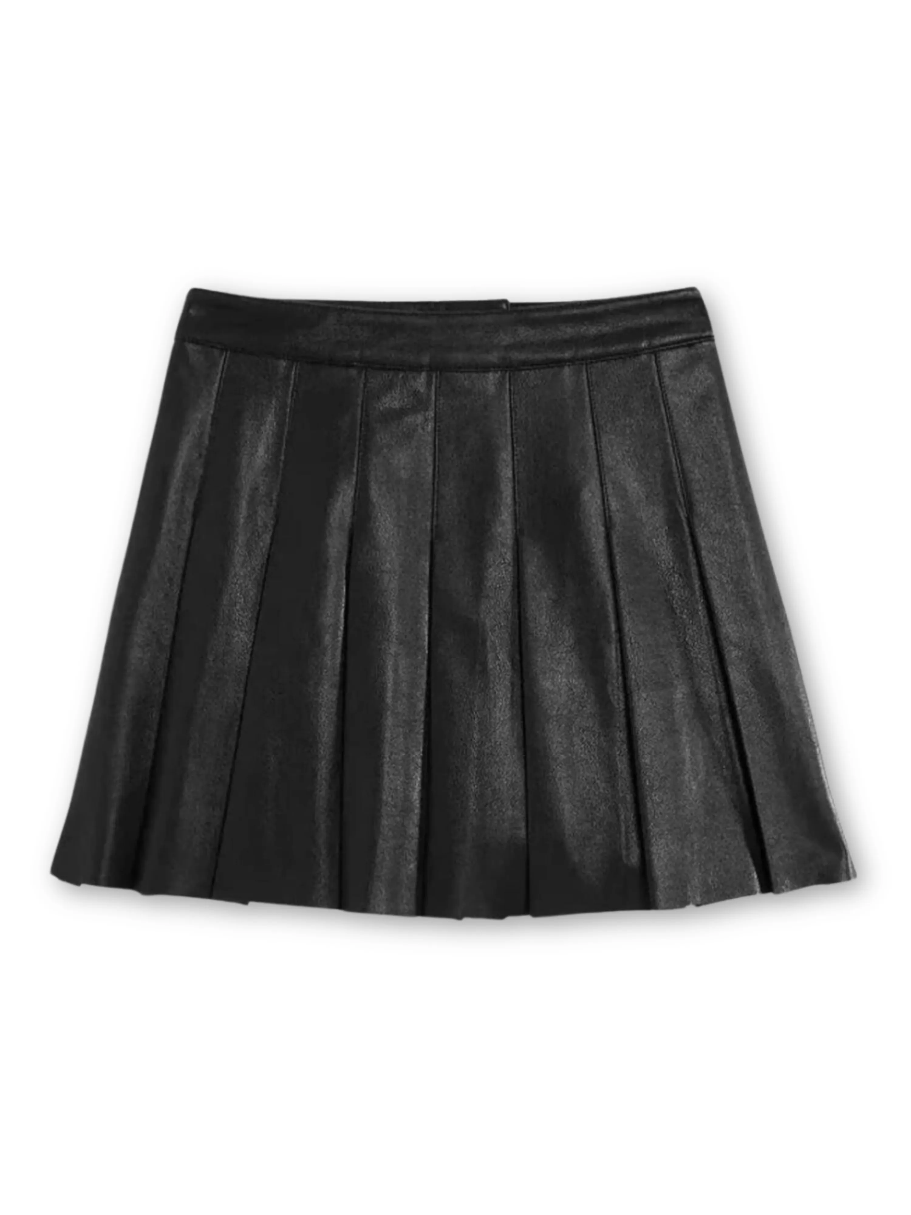 KatieJ Black Eddie Pleather Skirt _89405-3110