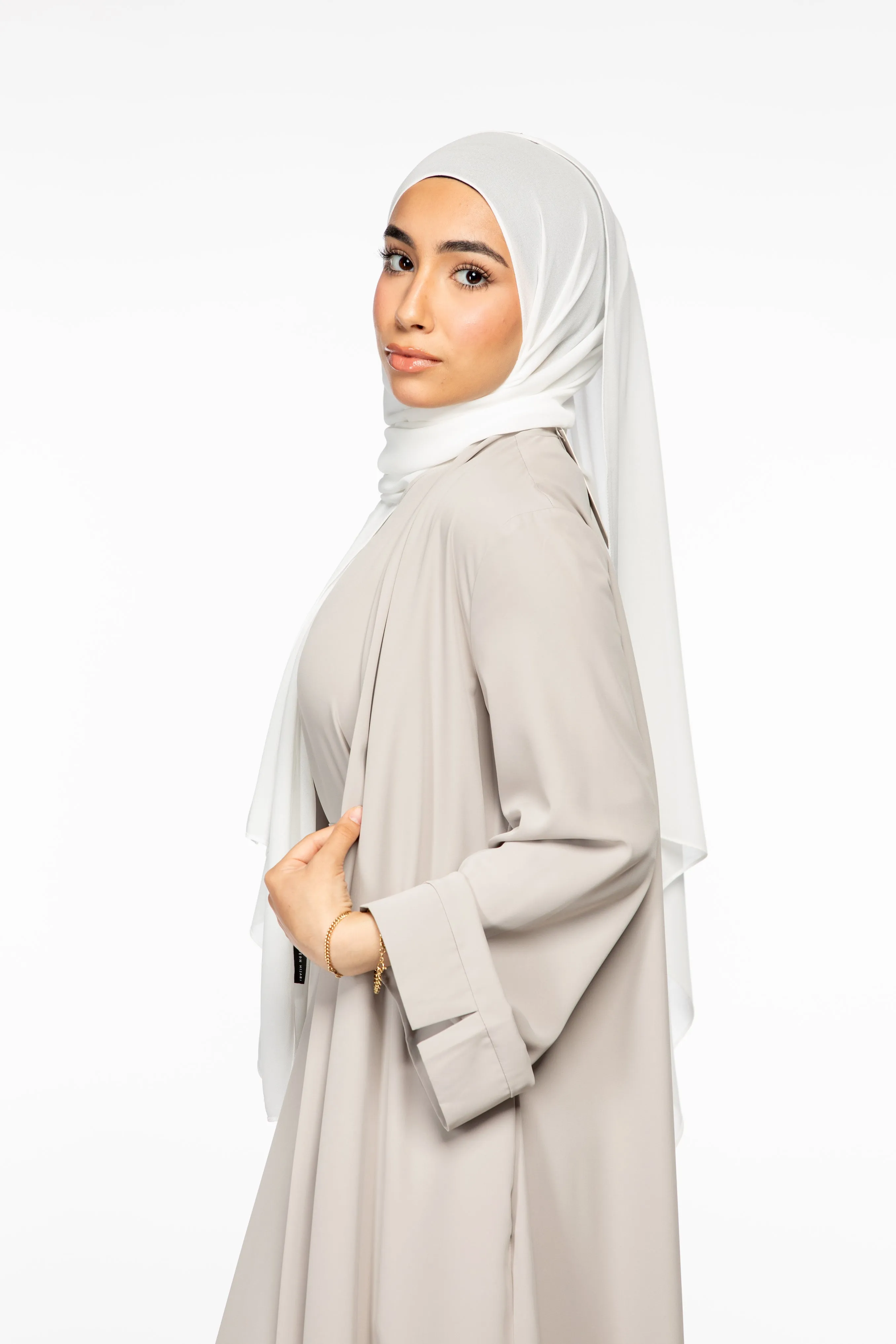 Marwa 3 piece Abaya Set - Grey