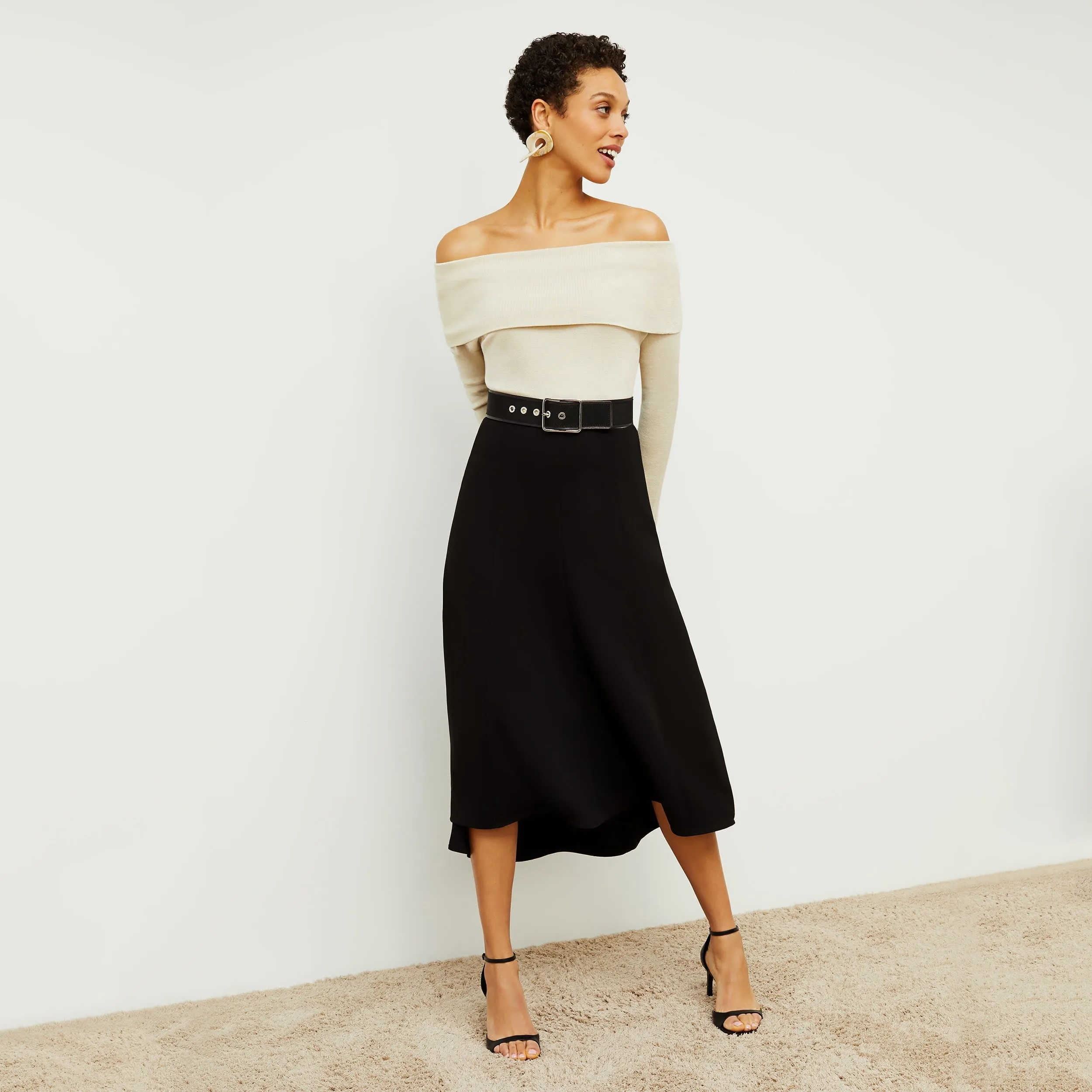 Melrose Skirt - Crepe :: Black