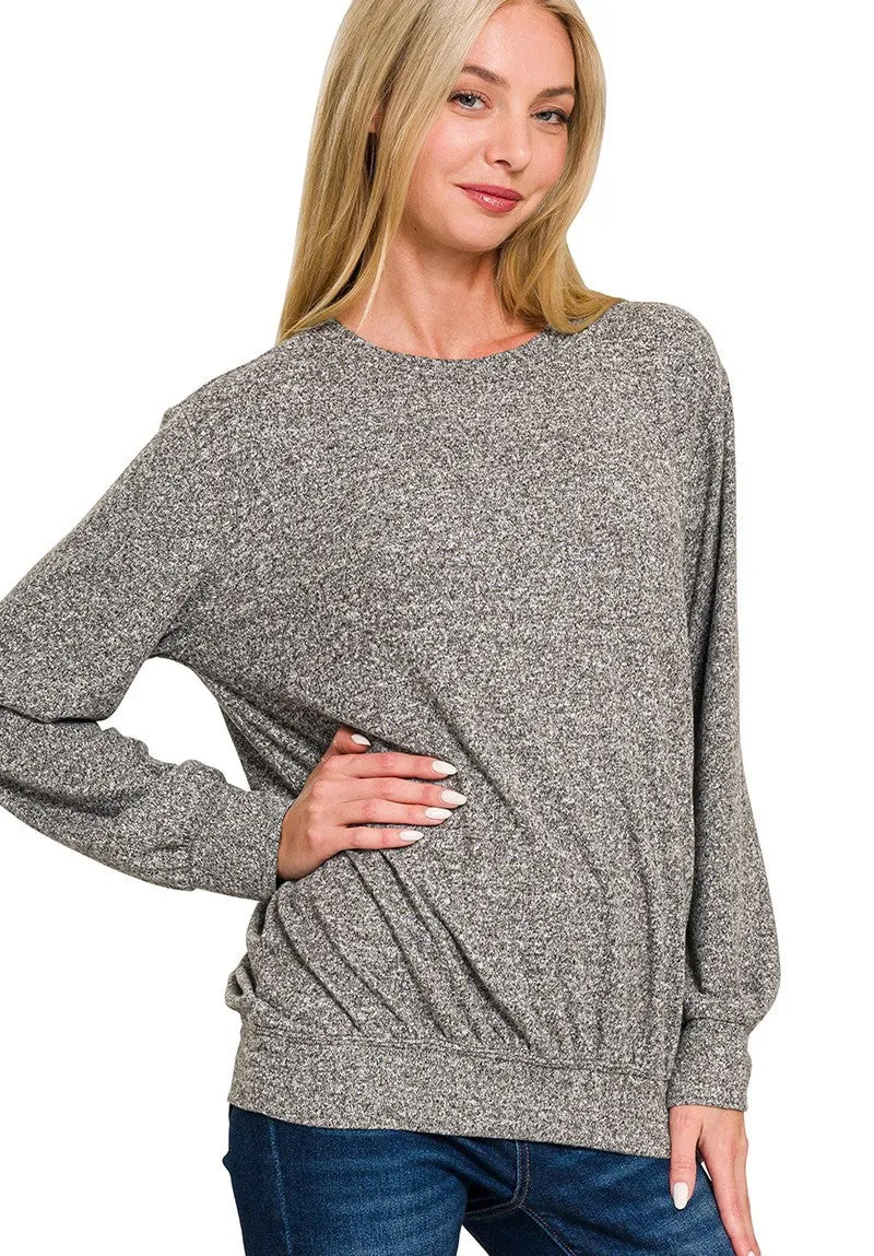 Moneisha Melange Soft Pullover