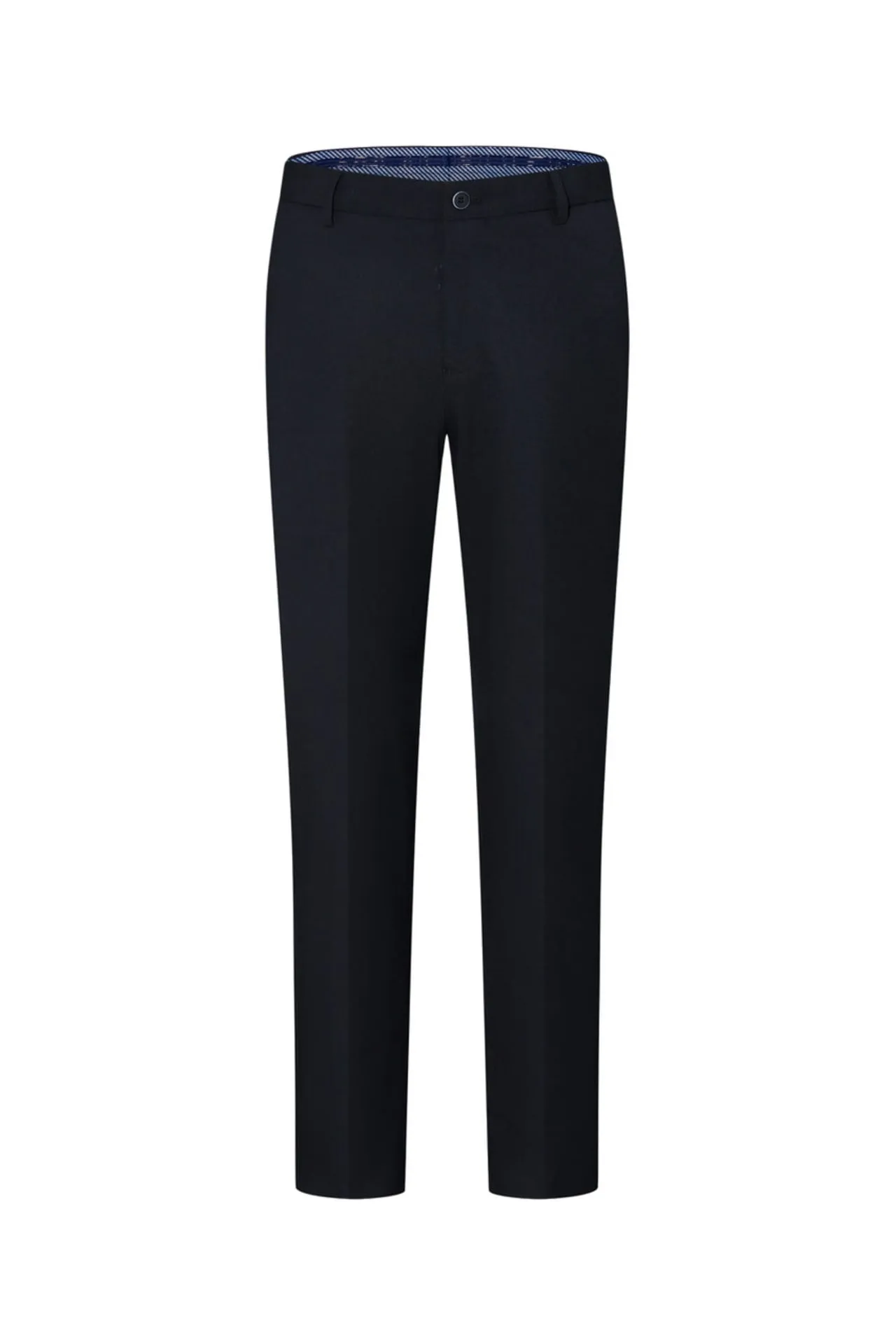 Multi-Way Stretch Smart Fit Plain Suit Pants with Elastic Waist Band