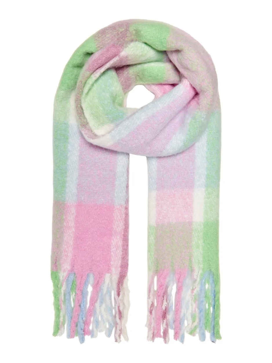 Onlaya Life Check Scarf Cc - Groen Dessin