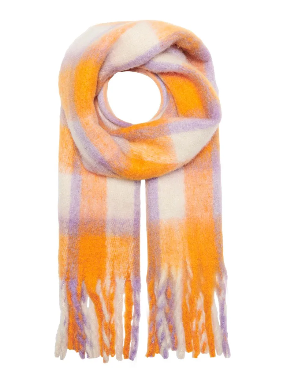 Onlmia Life Check Scarf Cc - Oranje Dessin