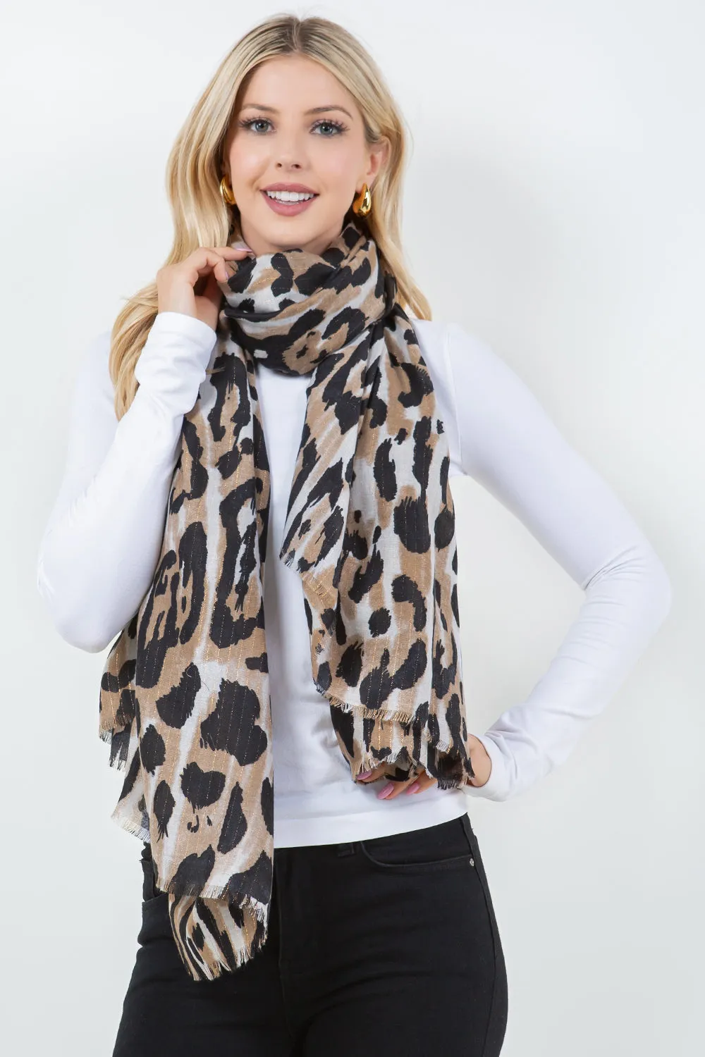 OP-4304 Leopard Scarf