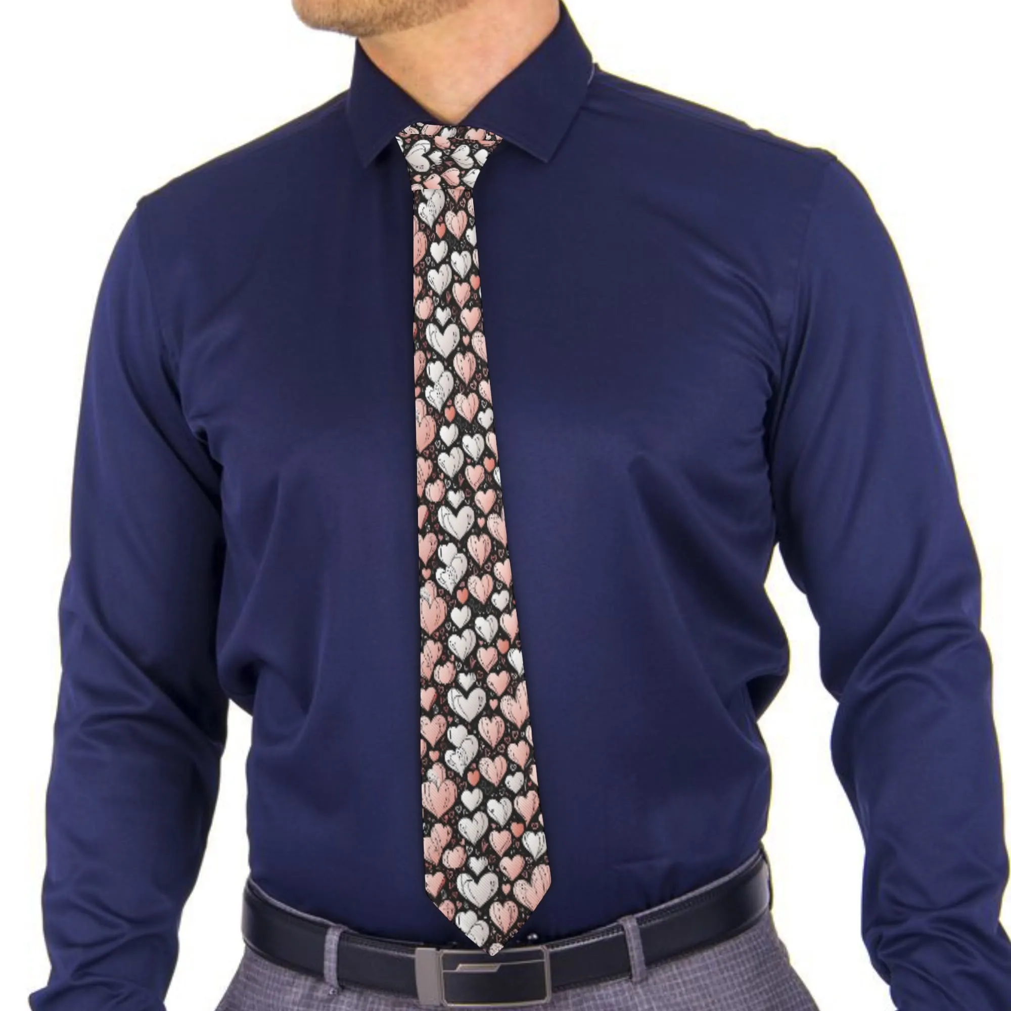 Pink Hearts Necktie