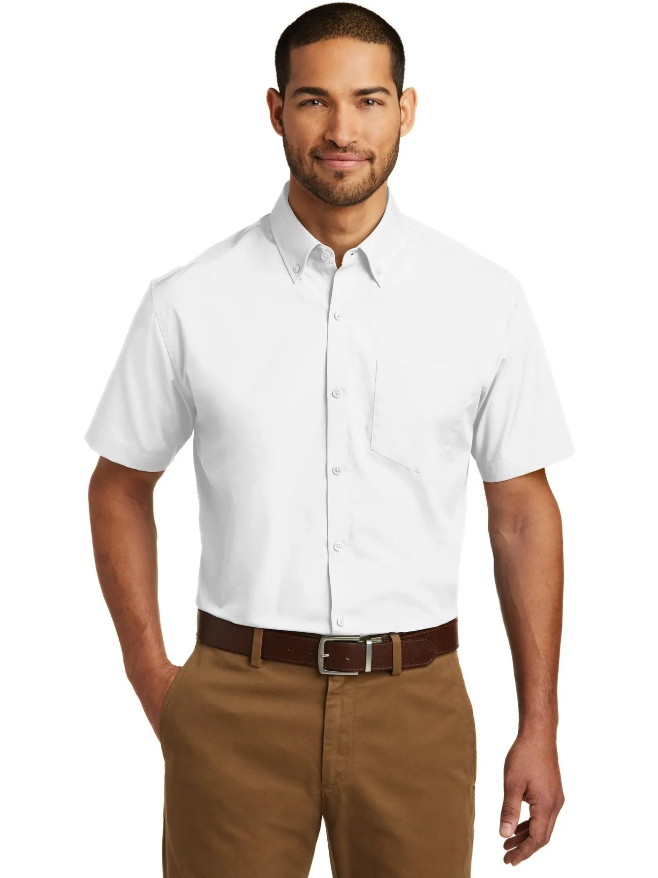 Port Authority Short Sleeve Carefree Poplin Shirt