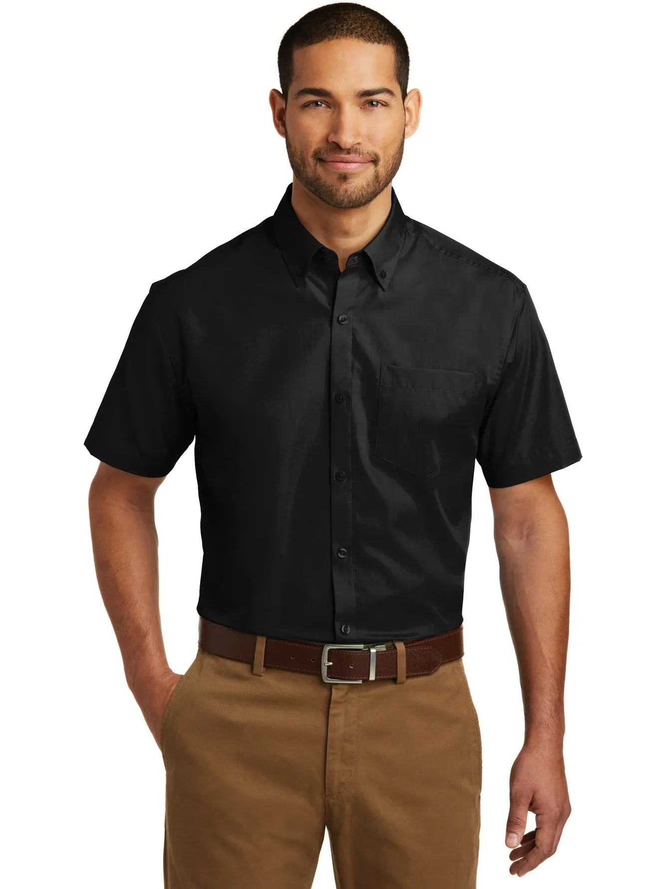 Port Authority Short Sleeve Carefree Poplin Shirt