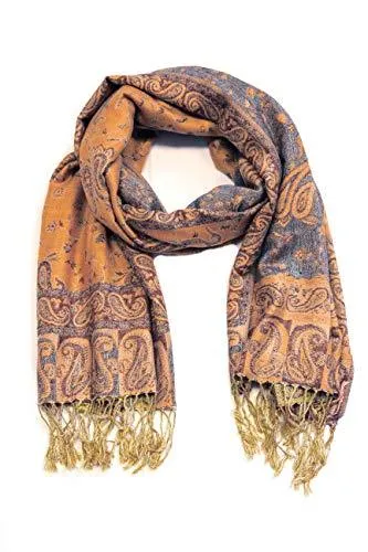 Sakkas Double Layer Jacquard Paisley Pashmina Shawl / Wrap / Stole