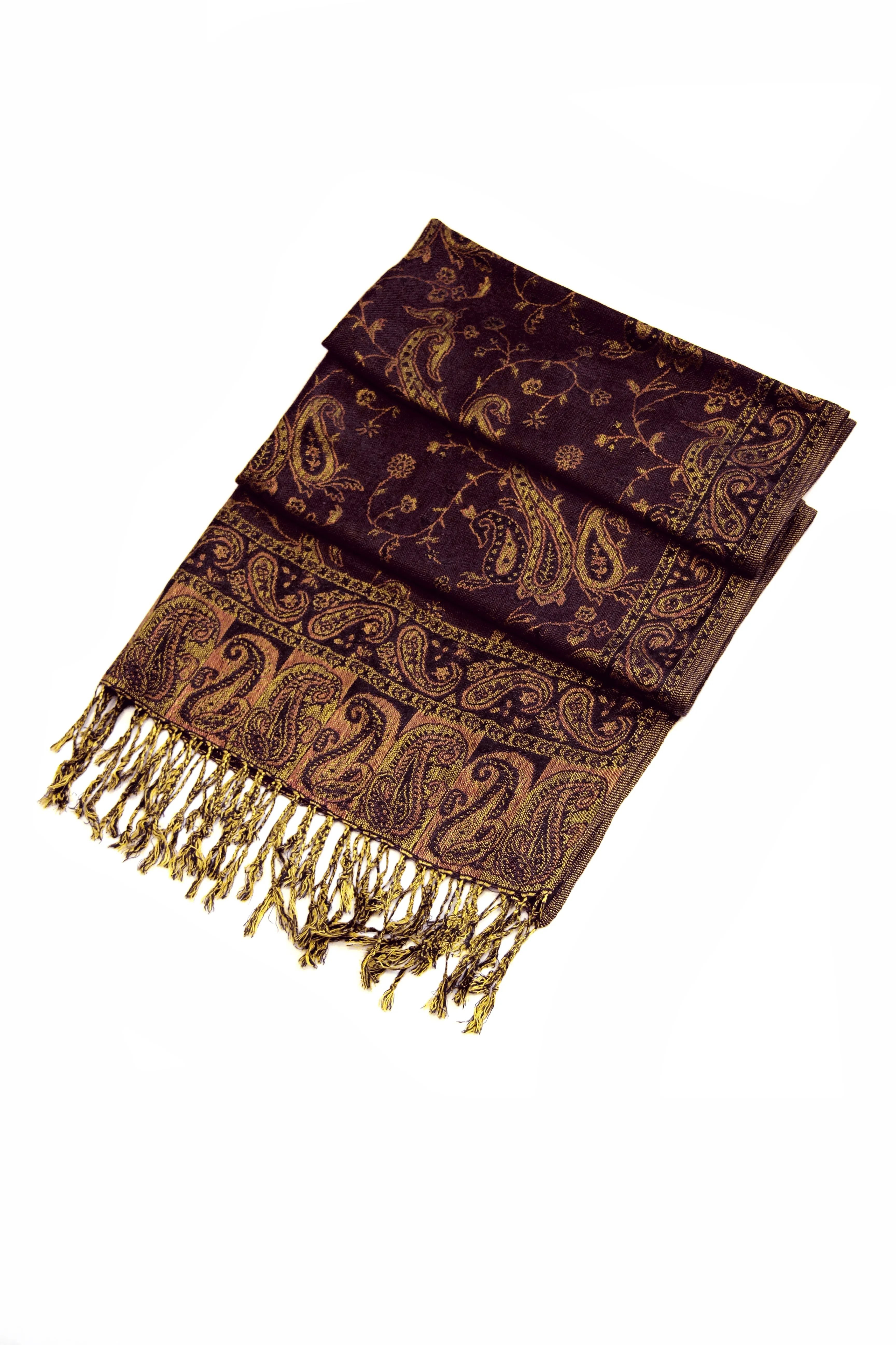 Sakkas Double Layer Jacquard Paisley Pashmina Shawl / Wrap / Stole